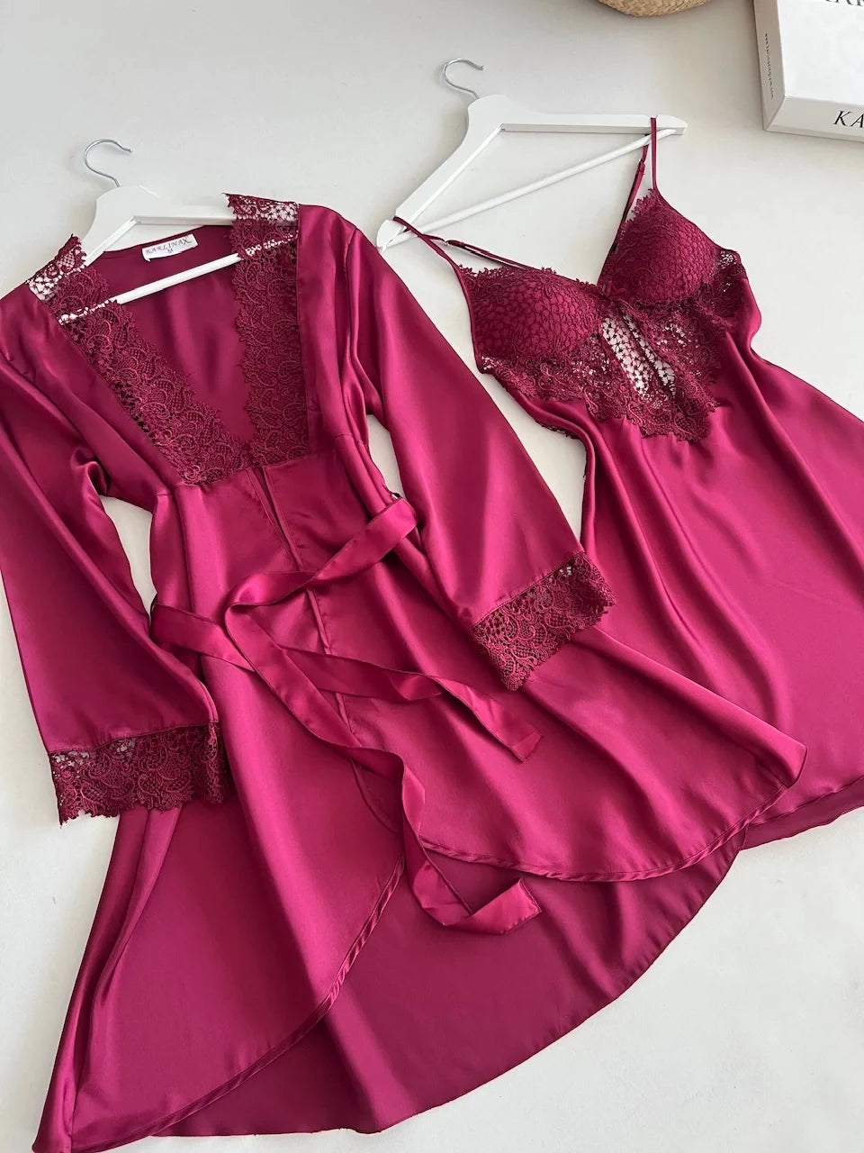 Ensemble Pyjama Femme 6 Pièces 💖 Élégance et Confort Absolu🌙